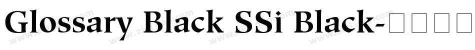 Glossary Black SSi Black字体转换